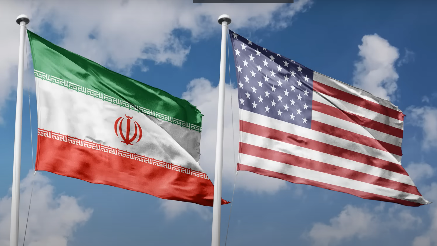 Iran Flag & USA flag